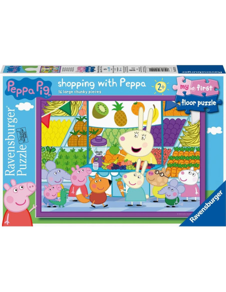 Rompecabezas de Suelo Peppa Pig 16 Piezas Ravensburger 49x36 cm Rompecabezas de Suelo Peppa Pig 16 Piezas Ravensburger 49x36 cm