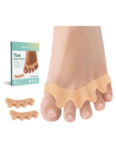 Separadores de Dedos Welnove de Silicona - Corrector de Juanetes, Paquete de 8