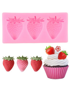 Molde de Fondant de Fresa QDMOLDS Silicona 8.49x3.99 cm