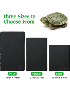 Plataforma de Sol para Tortugas Tfwadmx 30x15cm Roca Natural 2