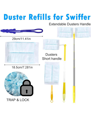 20 Recargas Plumero Swiffer ZIONYA 180 Multi-Superficie