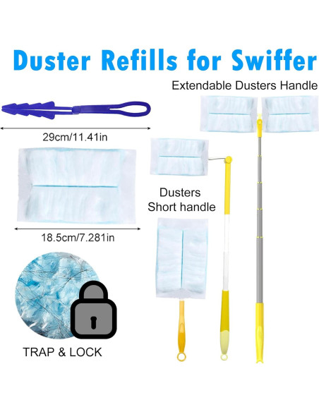 20 Recargas Plumero Swiffer ZIONYA 180 Multi-Superficie