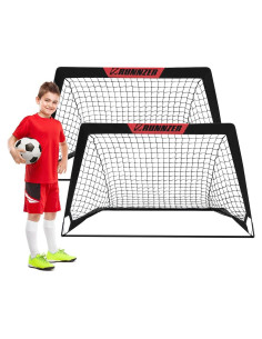 Meta de Fútbol Portátil L RUNNZER R05-2black 1.22m x 0.91m - 2 Set