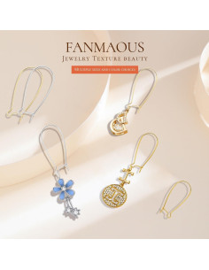Ganchos de Alambre para Pendientes FANMAOUS 240 Pcs 25/38mm 2