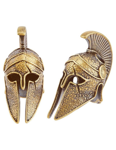 Beads de Paracord Casco Bronce Antiguo SUPERFINDINGS 2 Piezas