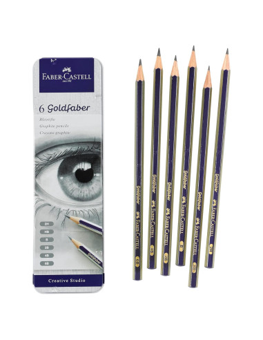 Juego de Lápices de Grafito Faber-Castell - 6 Lápices 2H a 6B