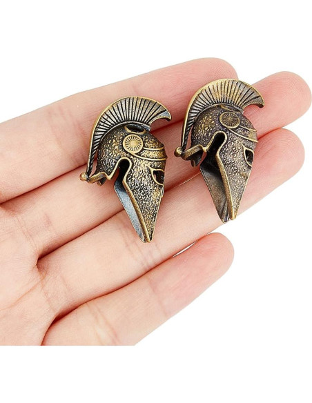 Beads de Paracord Casco Bronce Antiguo SUPERFINDINGS 2 Piezas