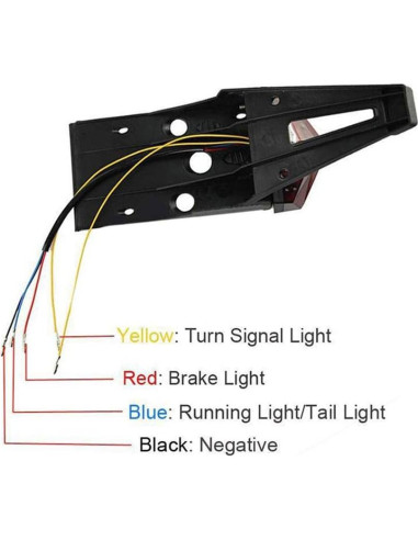 Luz de freno trasera LED HARIFOGER para motos personalizadas