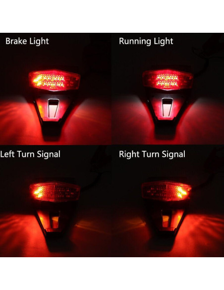 Luz de freno trasera LED HARIFOGER para motos personalizadas