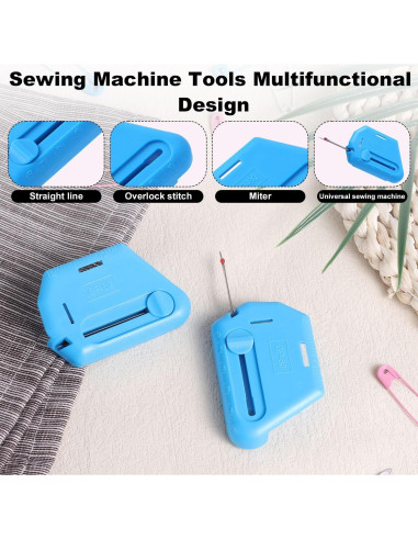 Guía de Costura Magnética Ajustable 2-en-1 BOXOB Azul