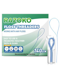 Hilos Dentales RAZOKO para Frenos e Implantes - 140 Piezas