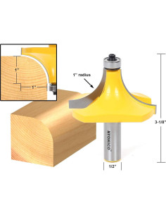 Fresa de Redondeo Yonico 13169 2.54 cm Radio 1.27 cm Vástago 2
