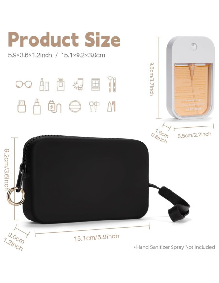 Funda de Silicona para Desinfectante de Manos Playexen - Negro