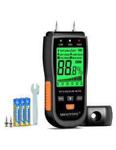 Medidor de Humedad Digital MT19 para Madera y Concreto