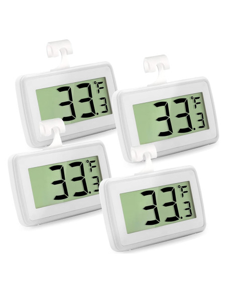 Paquete de 4 termómetros digitales Noband para refrigerador Paquete de 4 termómetros digitales Noband para refrigerador