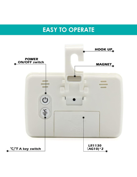 Paquete de 4 termómetros digitales Noband para refrigerador Paquete de 4 termómetros digitales Noband para refrigerador