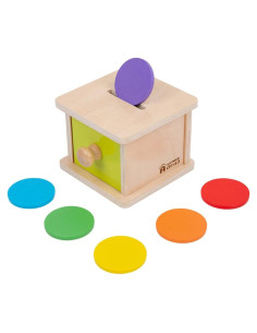 Caja de Monedas Montessori Adena - Juguete Educativo 6-12 Meses