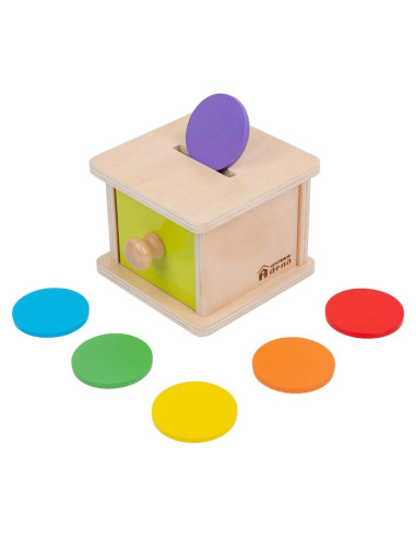 Caja de Monedas Montessori Adena - Juguete Educativo 6-12 Meses