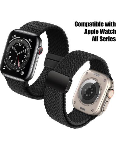 Banda Sport Nylon Ajustable MroTech para Apple Watch 38-41mm Negro