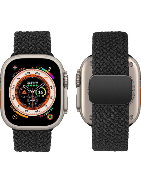 Banda Sport Nylon Ajustable MroTech para Apple Watch 38-41mm Negro