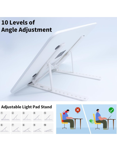 Tableta de Luz LED Recargable A3 YINGWOND con Soporte 3500mAh Tableta de Luz LED Recargable A3 YINGWOND con Soporte 3500mAh