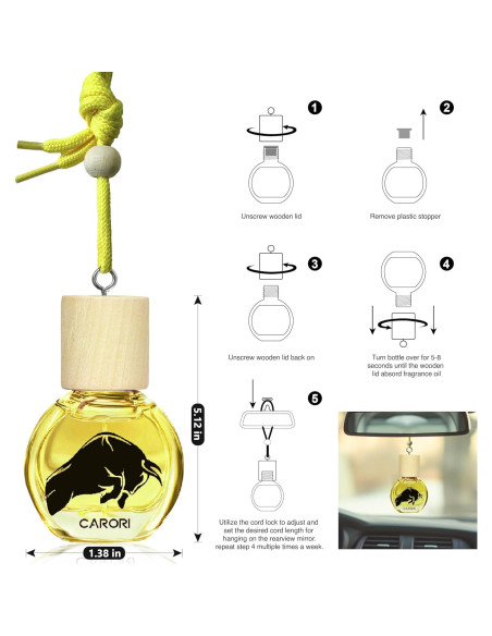 Ambientador de Auto CARORI 8ml Aceite Esencial Bergamota