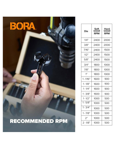 Broca Forstner BORA BFB-009744 25mm Diámetro 89mm Longitud