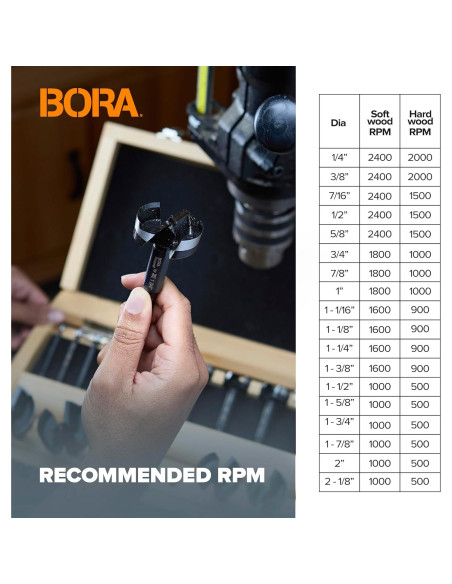 Broca Forstner BORA BFB-009744 25mm Diámetro 89mm Longitud