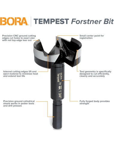 Broca Forstner BORA BFB-009744 25mm Diámetro 89mm Longitud