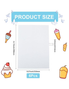 6 Hojas de Shrinky Dink Imprimibles SOFPLATE 298x210mm 2