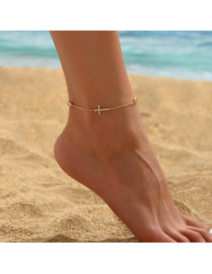Pulsera de Tobillo Chapada en Oro 18K para Mujeres - NONAMOIS 2