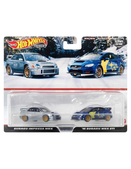 Hot Wheels 2-Pack Subaru Impreza WRX y WRX STI - 3 años+