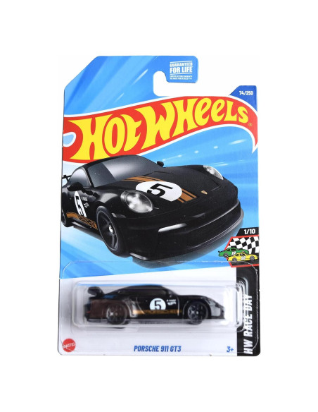 Hot Wheels Porsche 911 GT3 1:64 Negro - Mattel
