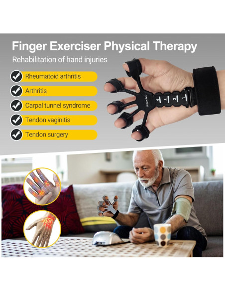 Entrenador de Fuerza de Agarre TADAKAZU 6 Piezas para Dedos