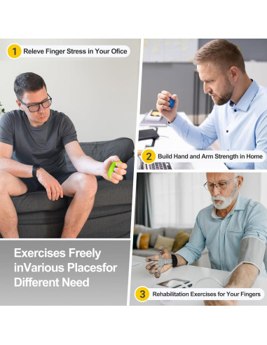 Entrenador de Fuerza de Agarre TADAKAZU 6 Piezas para Dedos