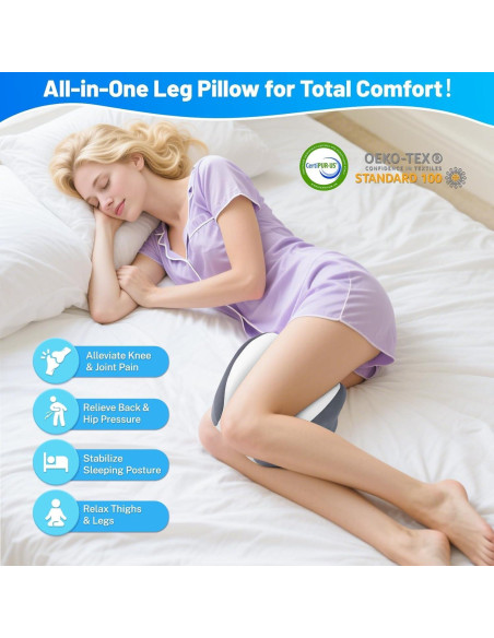 Almohada para Piernas TranquilMoments Espuma Viscoelástica Gris