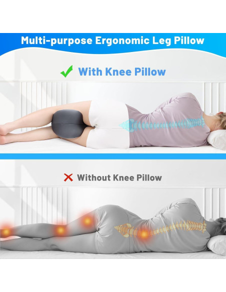 Almohada para Piernas TranquilMoments Espuma Viscoelástica Gris