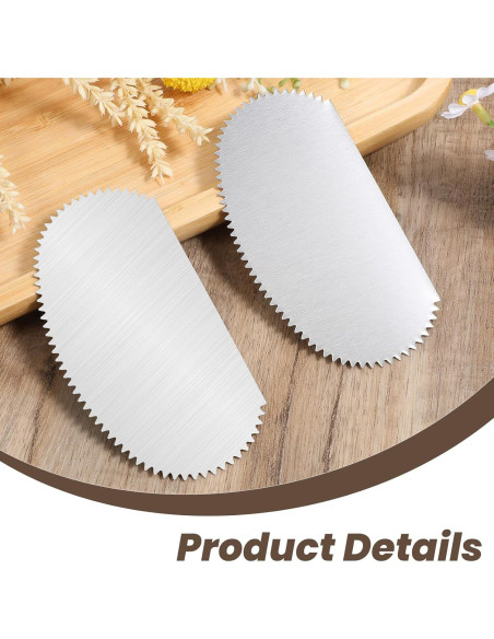 4 Raspadores de Cerámica de Acero Inoxidable YQQYG 12x6cm