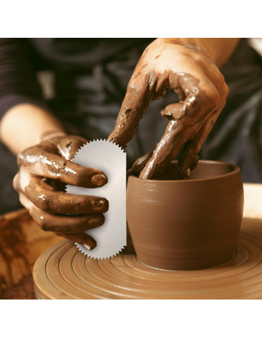 4 Raspadores de Cerámica de Acero Inoxidable YQQYG 12x6cm