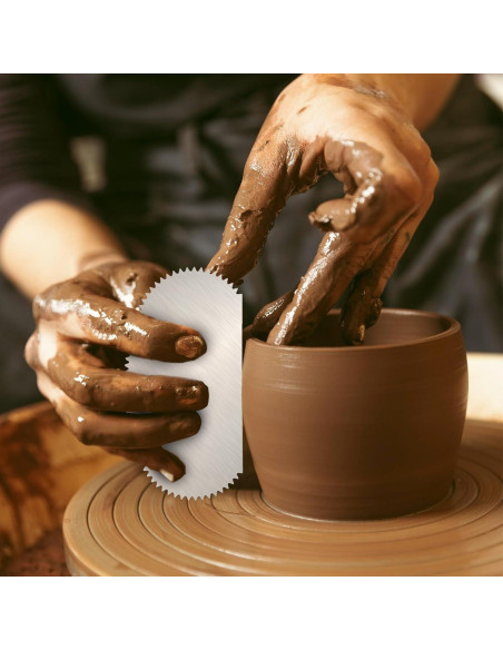 4 Raspadores de Cerámica de Acero Inoxidable YQQYG 12x6cm