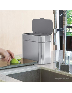 Caddy de Compostaje simplehuman 4L Acero Inoxidable Cepillado 2