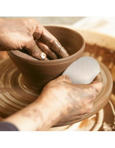 4 Raspadores de Cerámica de Acero Inoxidable YQQYG 12x6cm