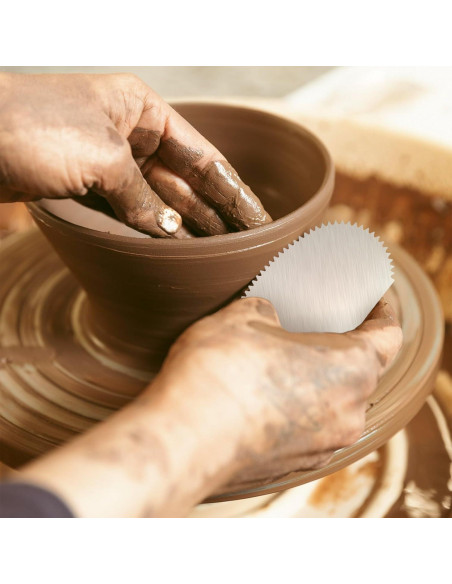 4 Raspadores de Cerámica de Acero Inoxidable YQQYG 12x6cm