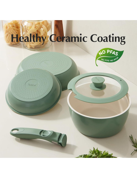 Juego de Ollas y Sartenes Cerámicas Redchef Antiadherentes 12kg