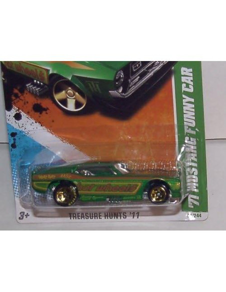Hot Wheels 2011 Mustang Funny Car 1:64 Escala Treasure Hunt