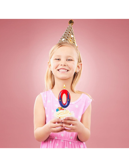 Velas de Cumpleaños Rojas y Azules WQINX para Niños 13.2cm Velas de Cumpleaños Rojas y Azules WQINX para Niños 13.2cm