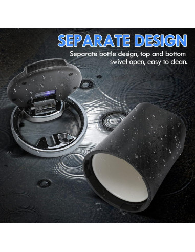 Cenicero de Coche EOCICI con Tapa y Luz LED Azul - Antihumo