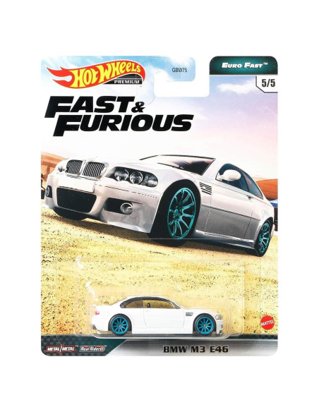 Vehículo Hot Wheels BMW M3 E46 Rápido y Furioso 1:64 Vehículo Hot Wheels BMW M3 E46 Rápido y Furioso 1:64