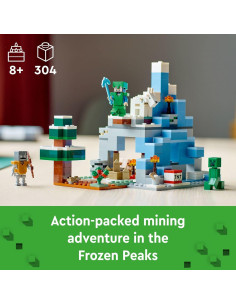 LEGO Minecraft Las Cumbres Congeladas 21243, Set de Cueva Helada 2