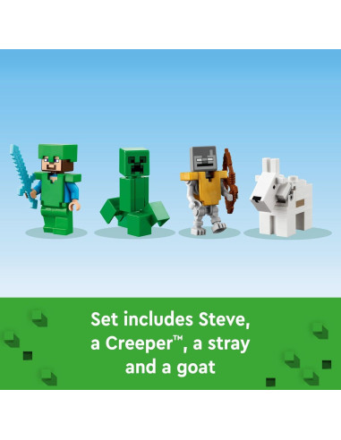 LEGO Minecraft Las Cumbres Congeladas 21243, Set de Cueva Helada